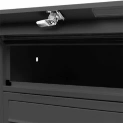 Wand Briefkastenanlage 3FACH SCHWARZ RAL 9005 Pulverbeschichtet -Türschilder aus Edelstahl Geschäft wand briefkastenanlage 3fach schwarz ral 9005 pulverbeschichtet2