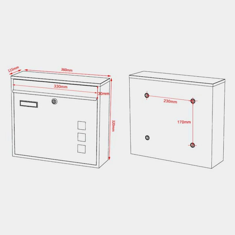 Wandbriefkästen Mit Sichtfenster Beliebig Erweiterbar Bis 30 Kästen 4 Wandbriefkästen Mit Sichtfenster Beliebig Erweiterbar Bis 30 Kästen – Bild 4