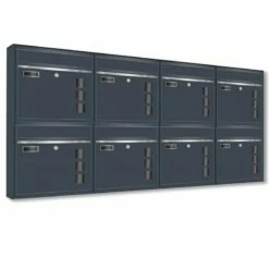 Wandbriefkästen Mit Sichtfenster Beliebig Erweiterbar Bis 50 Kästen In RAL 7016 Feinstruktur Mit Edelstahlblende -Türschilder aus Edelstahl Geschäft wandbriefkaesten mit sichtfenster beliebig erweiterbar bis 50 kaesten in ral 7016 feinstruktur mit edelstahlblende5