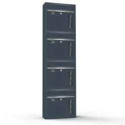 Wandbriefkästen Mit Sichtfenster Beliebig Erweiterbar Bis 50 Kästen In RAL 7016 Feinstruktur Mit Edelstahlblende -Türschilder aus Edelstahl Geschäft wandbriefkaesten mit sichtfenster beliebig erweiterbar bis 50 kaesten in ral 7016 feinstruktur mit edelstahlblende8