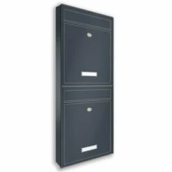 Wandbriefkästen Ohne Sichtfenster Beliebig Erweiterbar Bis 50 Kästen In RAL 7016 Feinstruktur