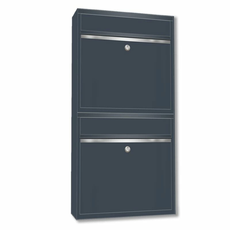 Wandbriefkästen Ohne Sichtfenster Beliebig Erweiterbar Bis 50 Kästen In RAL 7016 Feinstruktur Mit Edelstahlblende 1 Wandbriefkästen Ohne Sichtfenster Beliebig Erweiterbar Bis 50 Kästen In RAL 7016 Feinstruktur Mit Edelstahlblende