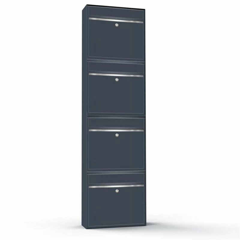 Wandbriefkästen Ohne Sichtfenster Beliebig Erweiterbar Bis 50 Kästen In RAL 7016 Feinstruktur Mit Edelstahlblende 8 Wandbriefkästen Ohne Sichtfenster Beliebig Erweiterbar Bis 50 Kästen In RAL 7016 Feinstruktur Mit Edelstahlblende – Bild 8