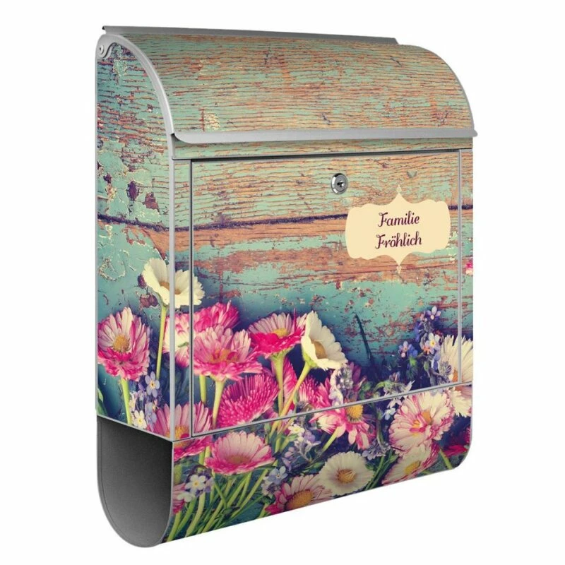 Wandbriefkasten Briefkasten Edelstahl Blumenpfücken 1 Wandbriefkasten Briefkasten Edelstahl Blumenpfücken