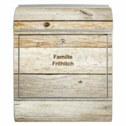 Wandbriefkasten Briefkasten Edelstahl Graues Holz -Türschilder aus Edelstahl Geschäft wandbriefkasten briefkasten edelstahl graues holz2