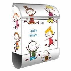 Wandbriefkasten Briefkasten Edelstahl Happy Kids -Türschilder aus Edelstahl Geschäft wandbriefkasten briefkasten edelstahl happy kids3