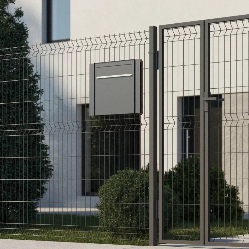 Zaunbriefkasten Grau Metallic RAL 9007 10 Zaunbriefkasten Grau Metallic RAL 9007 – Bild 10