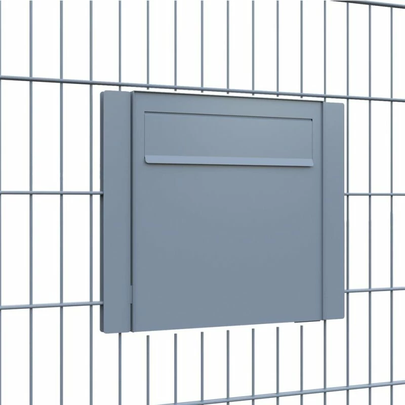 Zaunbriefkasten Grau Metallic RAL 9007 2 Zaunbriefkasten Grau Metallic RAL 9007 – Bild 2