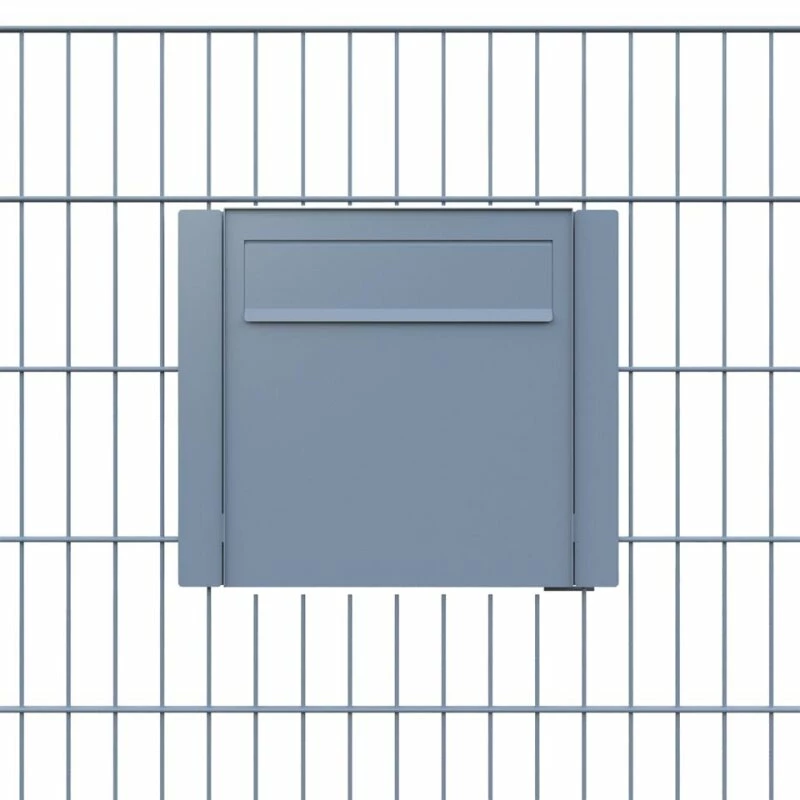 Zaunbriefkasten Grau Metallic RAL 9007 3 Zaunbriefkasten Grau Metallic RAL 9007 – Bild 3