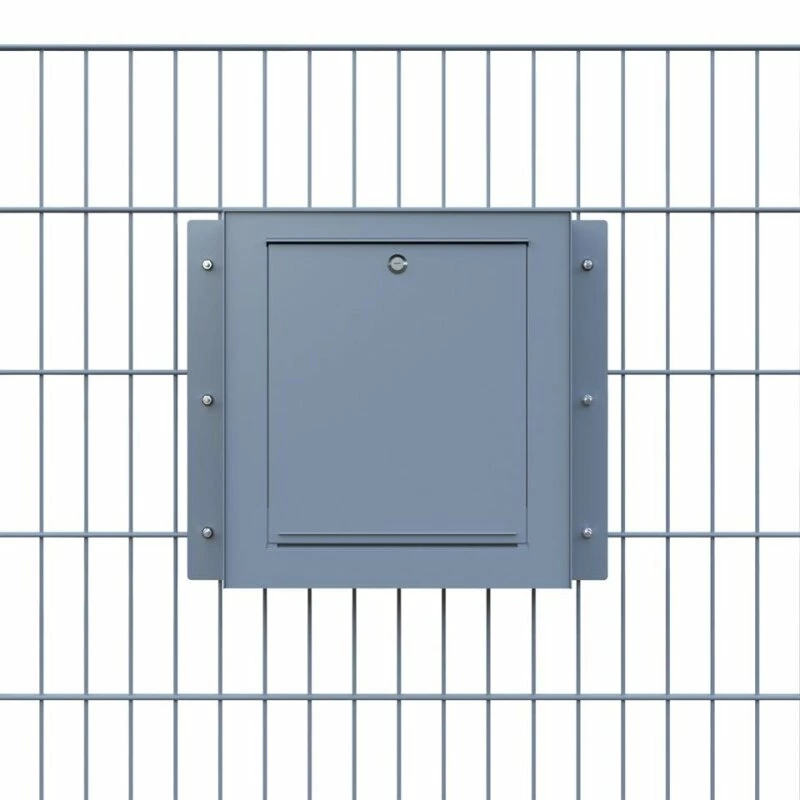 Zaunbriefkasten Grau Metallic RAL 9007 5 Zaunbriefkasten Grau Metallic RAL 9007 – Bild 5