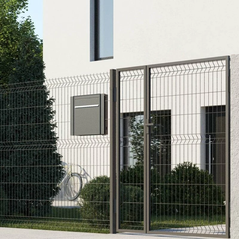 Zaunbriefkasten Grau Metallic RAL 9007 8 Zaunbriefkasten Grau Metallic RAL 9007 – Bild 8