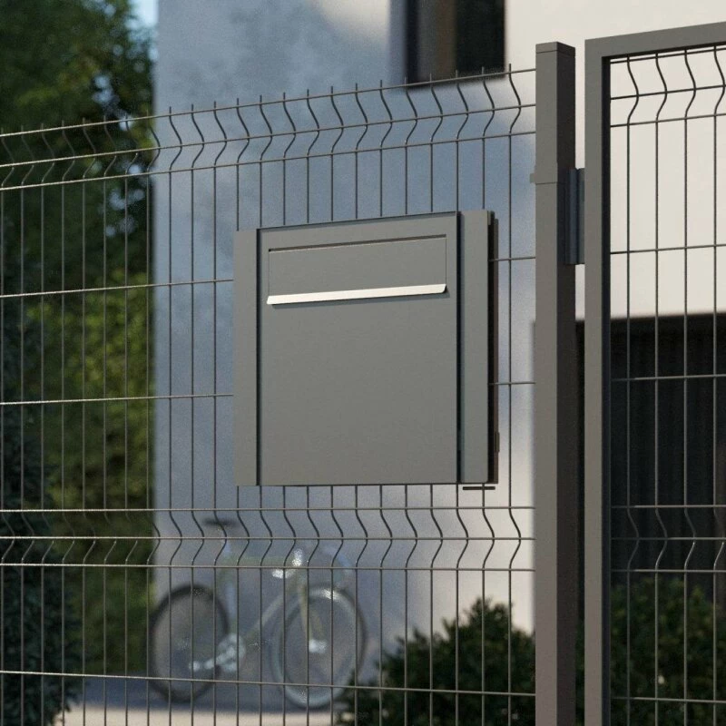 Zaunbriefkasten Grau Metallic RAL 9007 9 Zaunbriefkasten Grau Metallic RAL 9007 – Bild 9