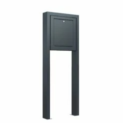 Zaunbriefkasten Standbriefkasten Schwarz RAL 9005 -Türschilder aus Edelstahl Geschäft zaunbriefkasten standbriefkasten schwarz ral 90054