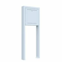 Zaunbriefkasten Standbriefkasten Weiß RAL 9016 -Türschilder aus Edelstahl Geschäft zaunbriefkasten standbriefkasten weiss ral 90164