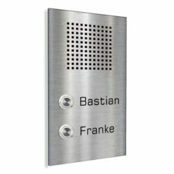 Zweifamilien Edelstahl Türklingel 150x250mm Mit Sprechsieb