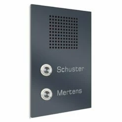 Zweifamilien Türklingel 140x200mm Mit Sprechsieb -Türschilder aus Edelstahl Geschäft zweifamilien tuerklingel 140x200mm mit sprechsieb2