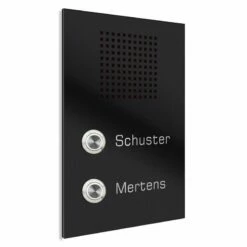 Zweifamilien Türklingel 140x200mm Mit Sprechsieb -Türschilder aus Edelstahl Geschäft zweifamilien tuerklingel 140x200mm mit sprechsieb3