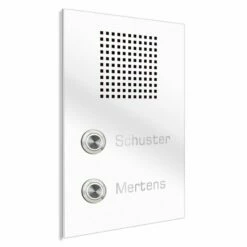 Zweifamilien Türklingel 140x200mm Mit Sprechsieb -Türschilder aus Edelstahl Geschäft zweifamilien tuerklingel 140x200mm mit sprechsieb4