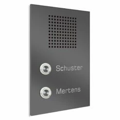 Zweifamilien Türklingel 140x200mm Mit Sprechsieb -Türschilder aus Edelstahl Geschäft zweifamilien tuerklingel 140x200mm mit sprechsieb5
