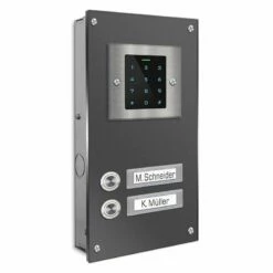 Zweifamilien Türklingel 145x260mm Mit Codeschloß Beschriftungsfeld -Türschilder aus Edelstahl Geschäft zweifamilien tuerklingel 145x260mm mit codeschloss beschriftungsfeld5